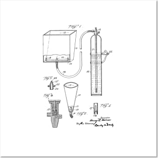 Fire Extinguisher Vintage Patent Hand Drawing Posters and Art